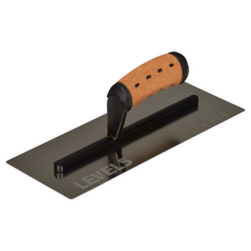 LEVEL5 12' flex-.5mm flat trowel stainless steel leather handle