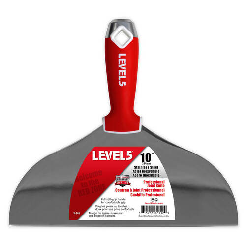 LEVEL5 10" stainless joint/putty knife - soft grip handle
