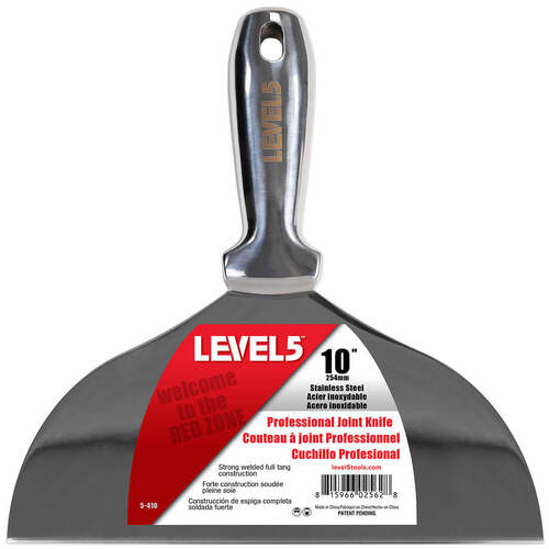 LEVEL5 10" stainless steel joint/putty knife - welded handle